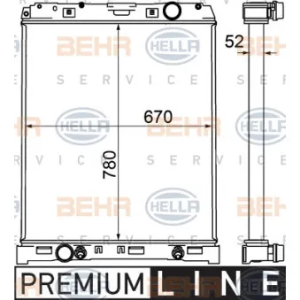 Radiateur, refroidissement du moteur HELLA