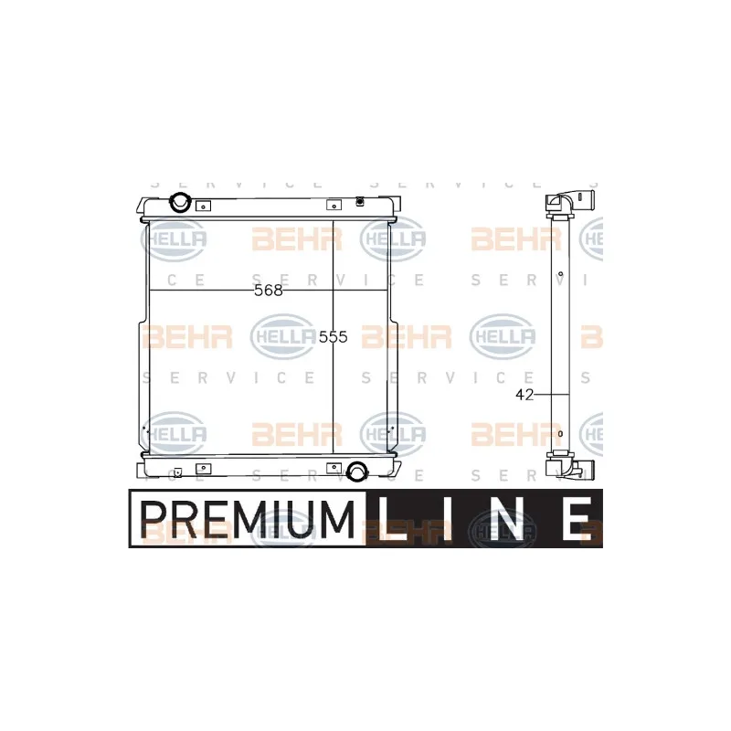 Radiateur, refroidissement du moteur HELLA 8MK 376 758-011