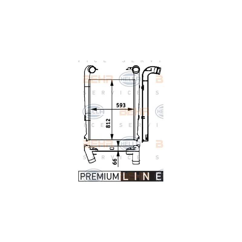 Intercooler, échangeur HELLA 8ML 376 724-241