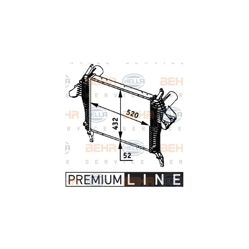 Intercooler, échangeur HELLA 8ML 376 724-231