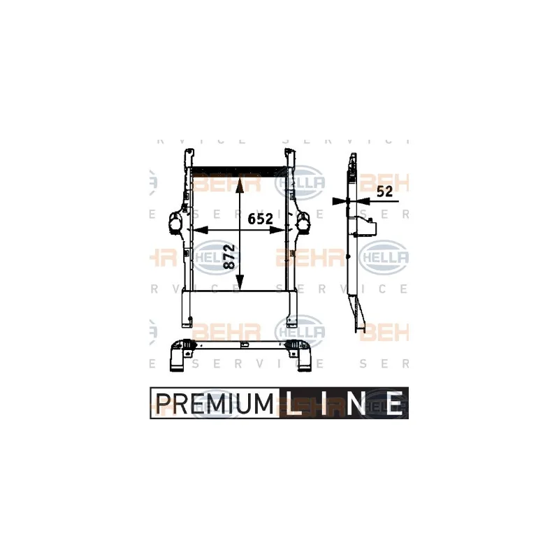 Intercooler, échangeur HELLA 8ML 376 724-251