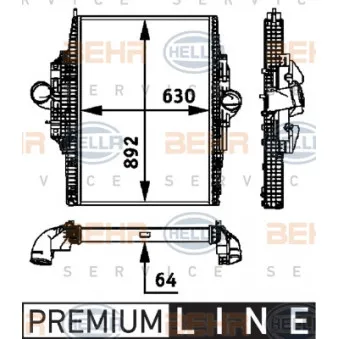 Intercooler, échangeur HELLA