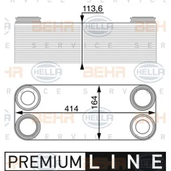 Radiateur d'huile de boîte automatique HELLA