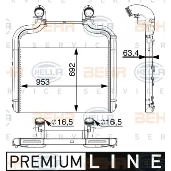 Intercooler, échangeur HELLA