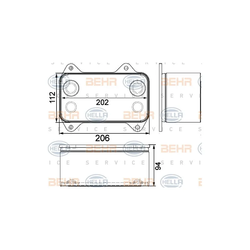 Radiateur d'huile HELLA 8MO 376 733-424