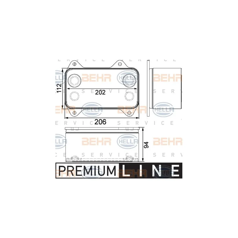 Radiateur d'huile HELLA 8MO 376 733-421