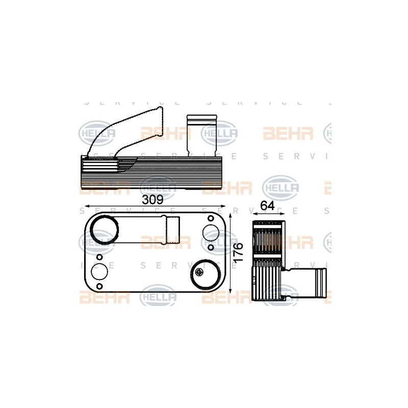 Radiateur d'huile HELLA 8MO 376 906-411
