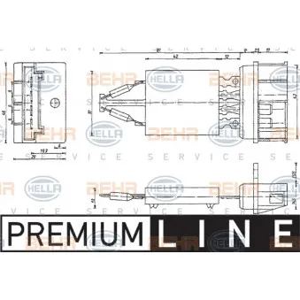 Résistance, pulseur d'air habitacle HELLA 9ML 351 332-401