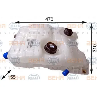 Vase d'expansion, liquide de refroidissement HELLA