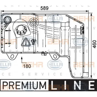 Vase d'expansion, liquide de refroidissement HELLA