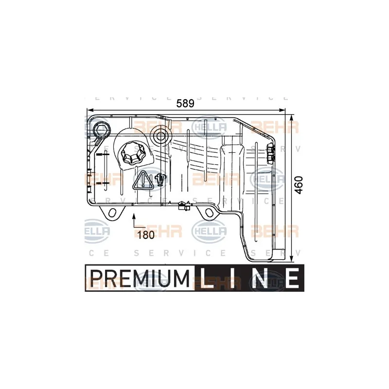 Vase d'expansion, liquide de refroidissement HELLA 8MA 376 705-511