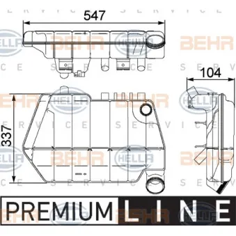 Vase d'expansion, liquide de refroidissement HELLA