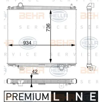 Radiateur, refroidissement du moteur HELLA