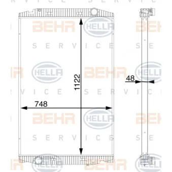 Radiateur, refroidissement du moteur HELLA