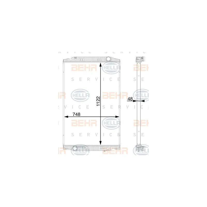 Radiateur, refroidissement du moteur HELLA 8MK 376 702-864