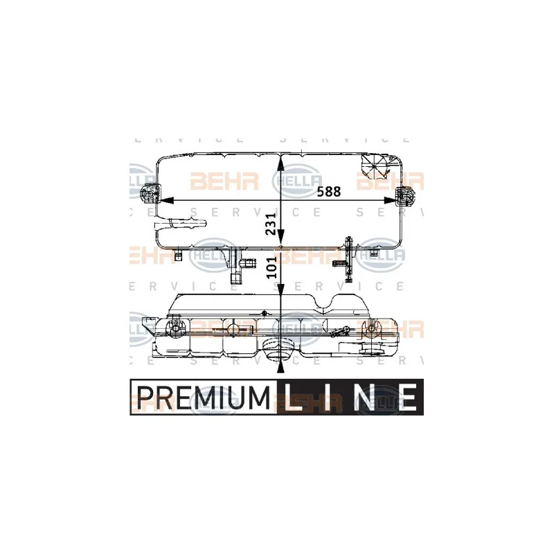 Vase d'expansion, liquide de refroidissement HELLA 8MA 376 705-311