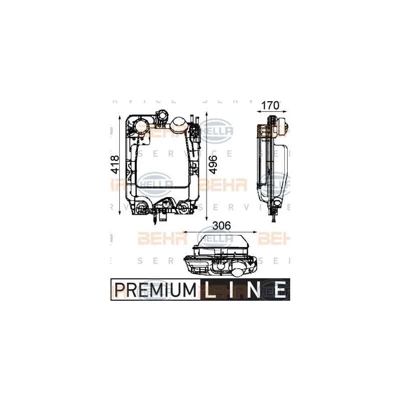 Vase d'expansion, liquide de refroidissement HELLA 8MA 376 705-291