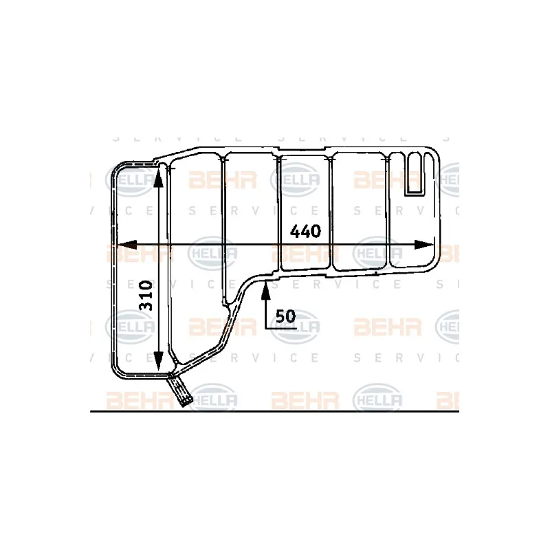 Vase d'expansion, liquide de refroidissement HELLA 8MA 376 705-204