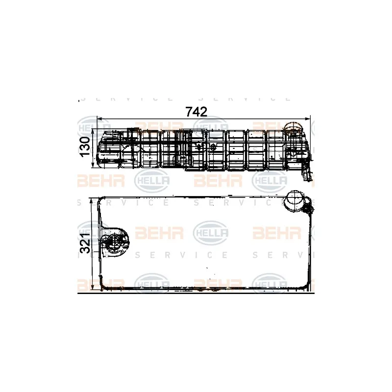 Vase d'expansion, liquide de refroidissement HELLA 8MA 376 705-254