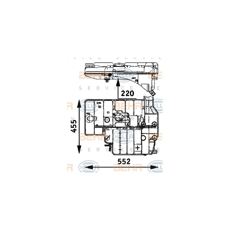 Vase d'expansion, liquide de refroidissement HELLA 8MA 376 705-191