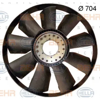 Roue du souffleur, refroidissementdu moteur HELLA 8MV 376 702-011