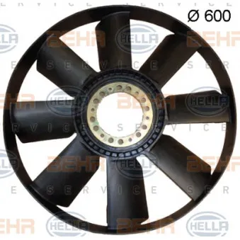 Roue du souffleur, refroidissementdu moteur HELLA 8MV 376 702-021