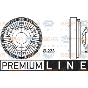 Embrayage, ventilateur de radiateur HELLA