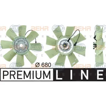 Ventilateur, refroidissement du moteur HELLA 8MV 376 730-131