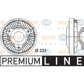 Embrayage, ventilateur de radiateur HELLA