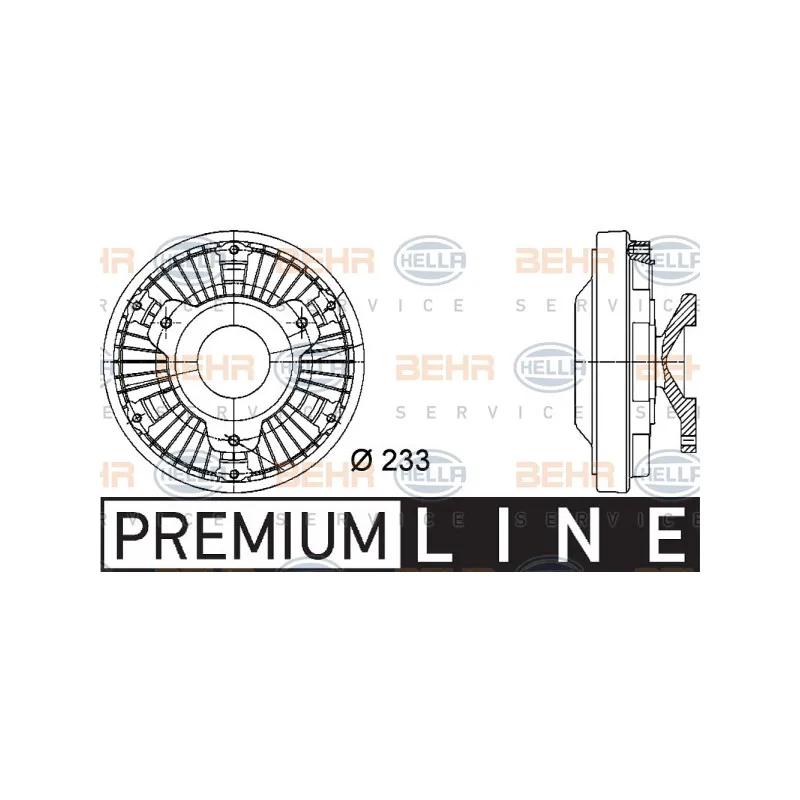 Embrayage, ventilateur de radiateur HELLA 8MV 376 728-381