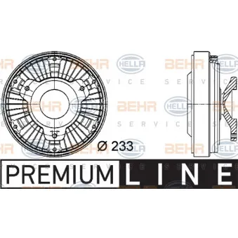 Embrayage, ventilateur de radiateur HELLA