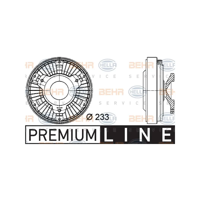 Embrayage, ventilateur de radiateur HELLA 8MV 376 729-481