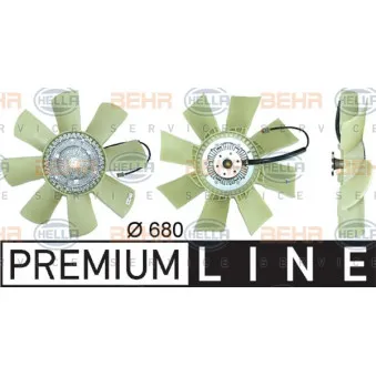 Ventilateur, refroidissement du moteur HELLA 8MV 376 729-491