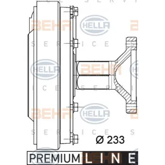 Embrayage, ventilateur de radiateur HELLA