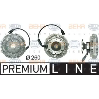 Embrayage, ventilateur de radiateur HELLA 8MV 376 730-051