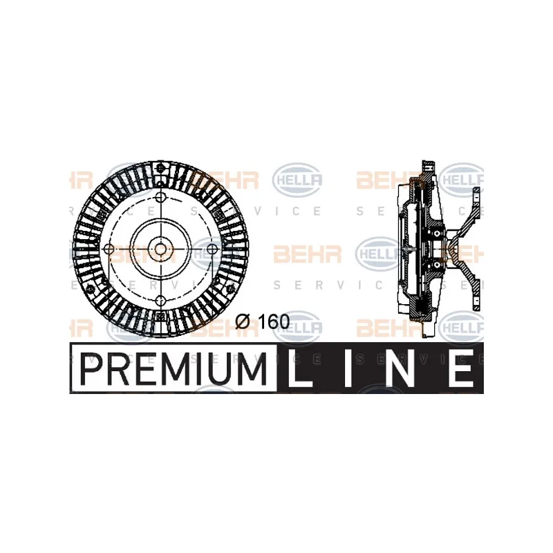 Embrayage, ventilateur de radiateur HELLA 8MV 376 732-051