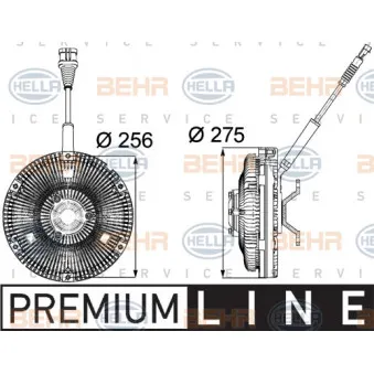 Embrayage, ventilateur de radiateur HELLA