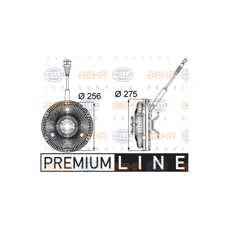 Embrayage, ventilateur de radiateur HELLA 8MV 376 734-211