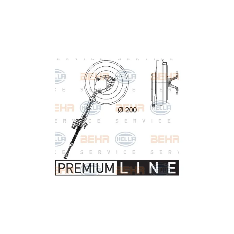 Embrayage, ventilateur de radiateur HELLA 8MV 376 734-221