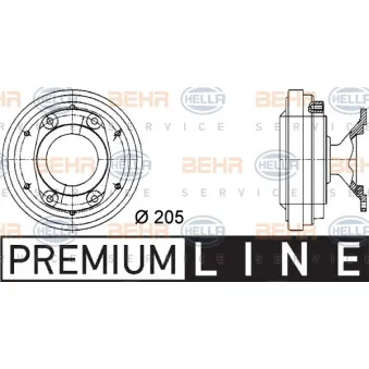 Embrayage, ventilateur de radiateur HELLA