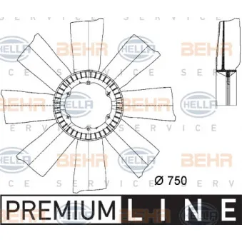 Roue du souffleur, refroidissementdu moteur HELLA