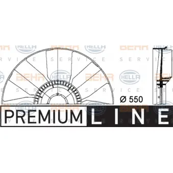 Roue du souffleur, refroidissementdu moteur HELLA