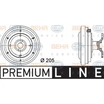 Embrayage, ventilateur de radiateur HELLA