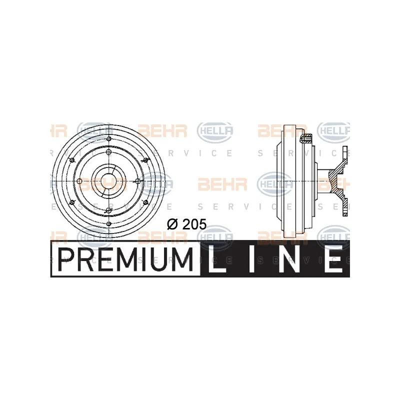 Embrayage, ventilateur de radiateur HELLA 8MV 376 731-431