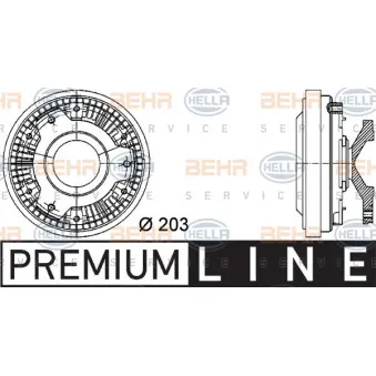 Embrayage, ventilateur de radiateur HELLA