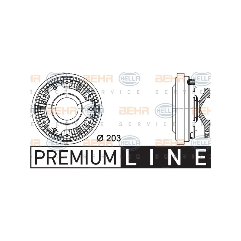 Embrayage, ventilateur de radiateur HELLA 8MV 376 731-421