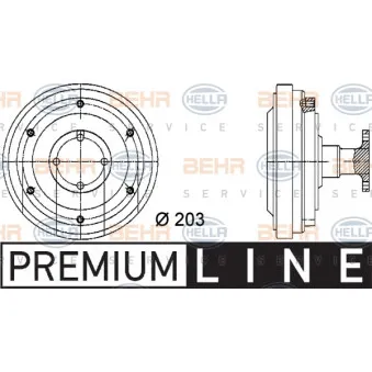 Embrayage, ventilateur de radiateur HELLA