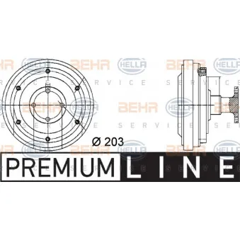 Embrayage, ventilateur de radiateur HELLA 8MV 376 731-361