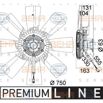 Ventilateur, refroidissement du moteur HELLA