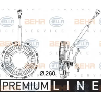 Embrayage, ventilateur de radiateur HELLA